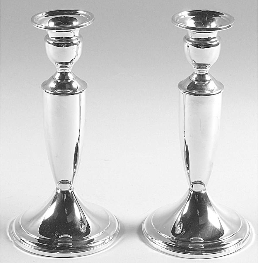 Sterling Hollowware Pair of 7" Weighted Candlestick by Towle Silver-1