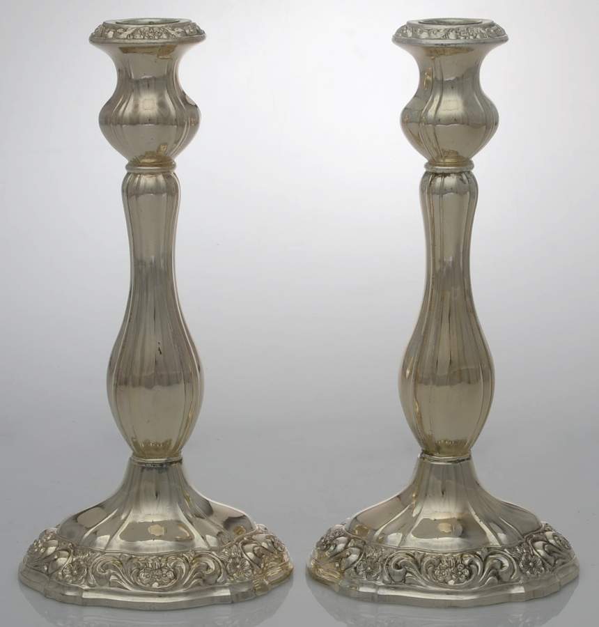Silverplate Hollowware Pair of 10" Candlesticks by Towle Silver-1