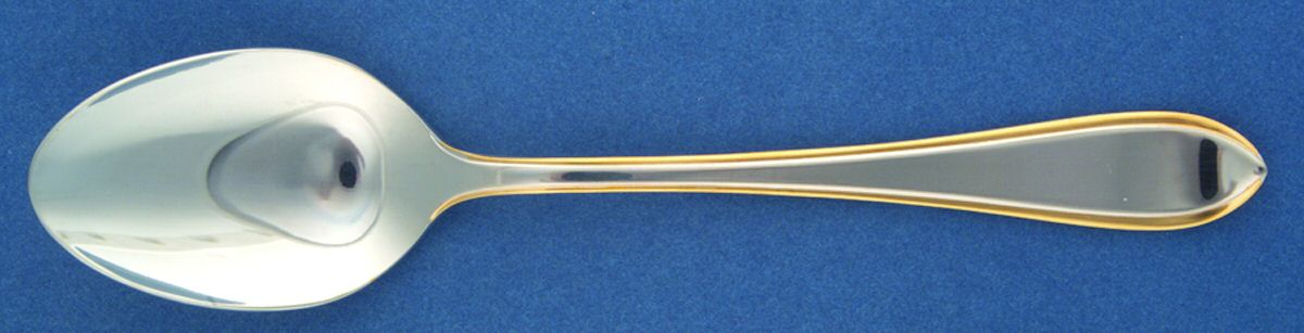 Newbury Thread Gold (Stainless) Tablespoon (Serving Spoon) by Towle Silver-1