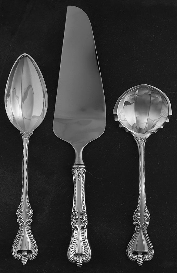 Old Colonial (Sterling, 1895, No Monograms) 3 Piece Completer Set by Towle Silver-1