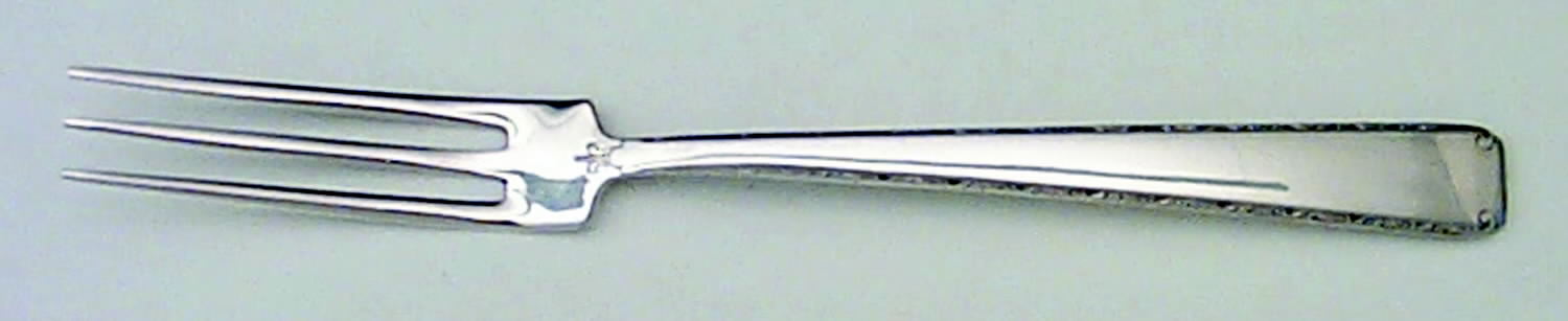 Old Lace (Sterling, 1939, No Monograms) Strawberry Fork by Towle Silver-1