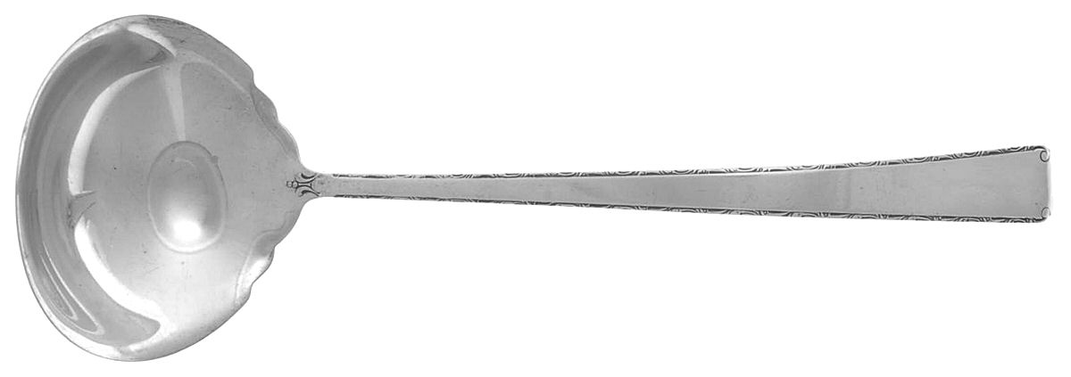 Old Lace (Sterling, 1939, No Monograms) Solid Piece Cream Ladle by Towle Silver-1