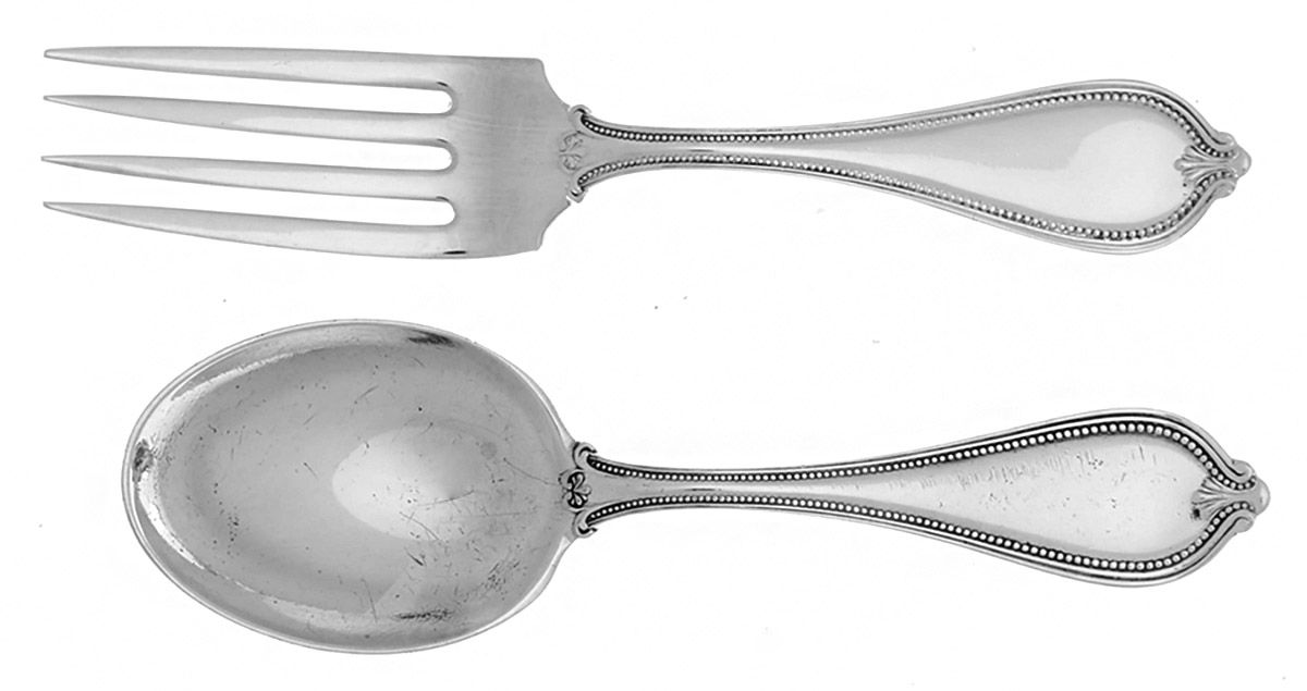 Old Newbury-Newbury (Sterling, 1900) 2 Pc Baby Set (BF, BS) by Towle Silver-1