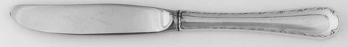 Petit Point (Sterling, 1957) Modern Hollow Butter Spreader (Stainless) by Towle Silver-1