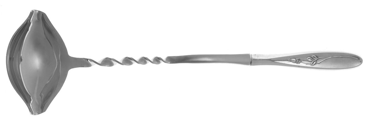 Rose Solitaire (Sterling, 1954) Punch Ladle with Stainless Bowl HC by Towle Silver-1