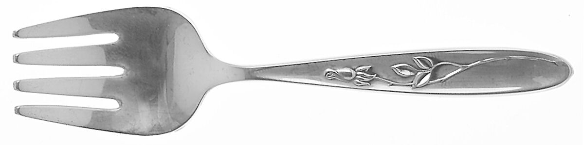 Rose Solitaire (Sterling, 1954) Baby Fork by Towle Silver-1