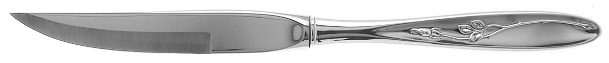Rose Solitaire (Sterling, 1954) Individual Steak Knife w/Bevel Blade by Towle Silver-1