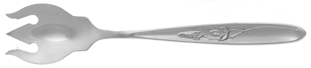 Rose Solitaire (Sterling, 1954) Ice Cream Fork CM by Towle Silver-1