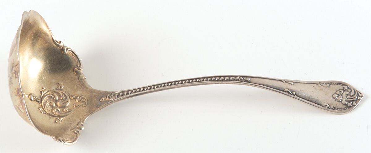 Rustic (Sterling, 1895) Oyster Ladle Solid Piece by Towle Silver-1