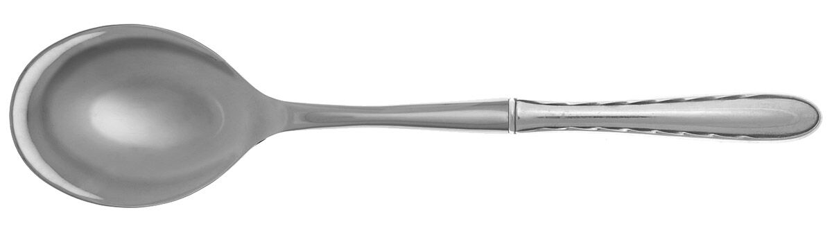 Silver Flutes (Sterling, 1941, No Monograms) Salad Serving Spoon with Stainless Bowl HC by Towle Silver-1