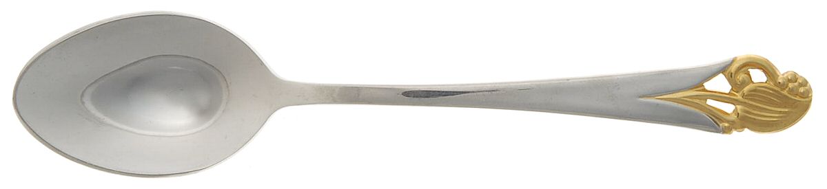 Woodlily-Gold (Stainless, Gold Accent) Place/Oval Soup Spoon by Towle Silver-1