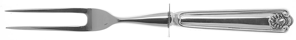 Fiddle Shell-Alden (Sterling) Small Steak Carving Fork with Stainless Prongs by Towle Silver-1