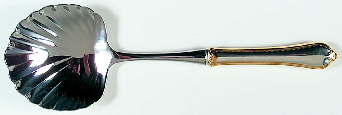 Old Newbury Gold (Sterling, Gold Acct) Casserole Spoon with Stainless Shell Bowl by Towle Silver-1