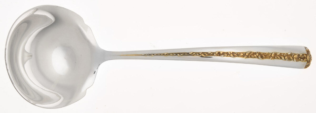 Rambler Rose Gold (Sterling, 1992) Solid Gravy Ladle by Towle Silver-1