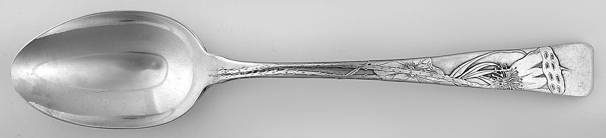 Lap-Over-Edge (Acid Etched) Large Solid Dressing Spoon by Tiffany & CO SILVER-1