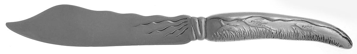 Lap-Over-Edge (Acid Etched) Individual Solid Fish Knife by Tiffany & CO SILVER-1
