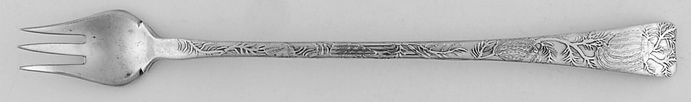 Lap-Over-Edge (Acid Etched) Oyster Fork by Tiffany & CO SILVER-1