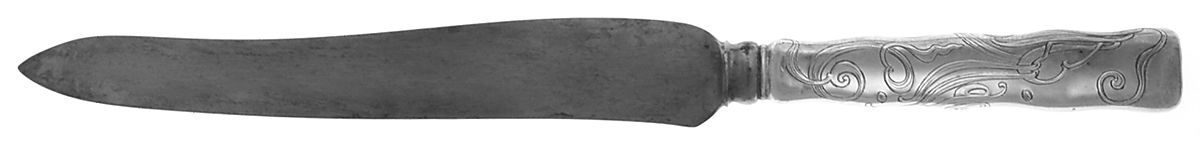 Lap-Over-Edge (Acid Etched) Large Stainless Blade Roast Carving Knife by Tiffany & CO SILVER-1