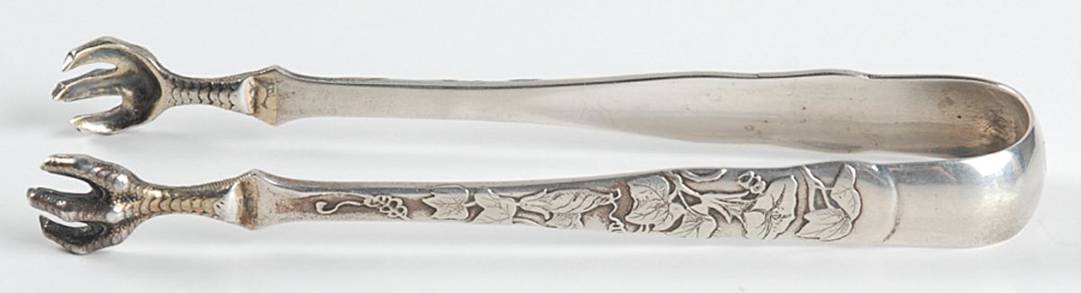 Lap-Over-Edge (Acid Etched) Large Sugar Tongs by Tiffany & CO SILVER-1