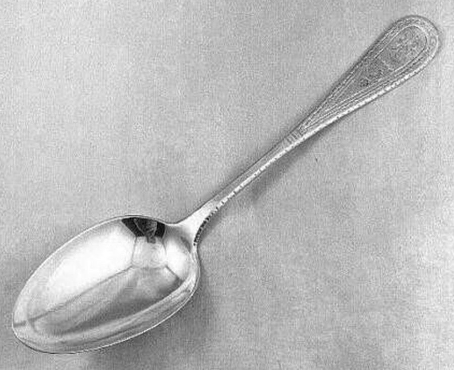 TIS12 (Sterling) Monogram Tablespoon (Serving Spoon) by Tiffany & CO SILVER-1