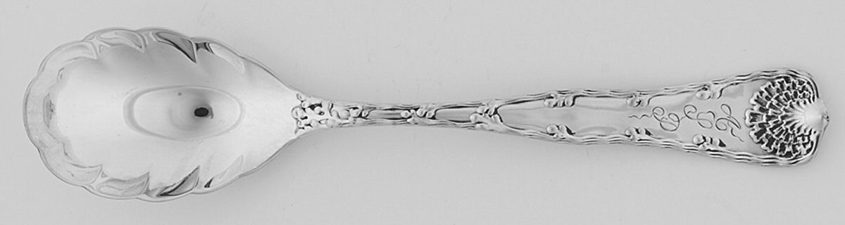Wave Edge (Sterling, 1884, Monograms) Large Jelly Spoon by Tiffany & CO SILVER-1