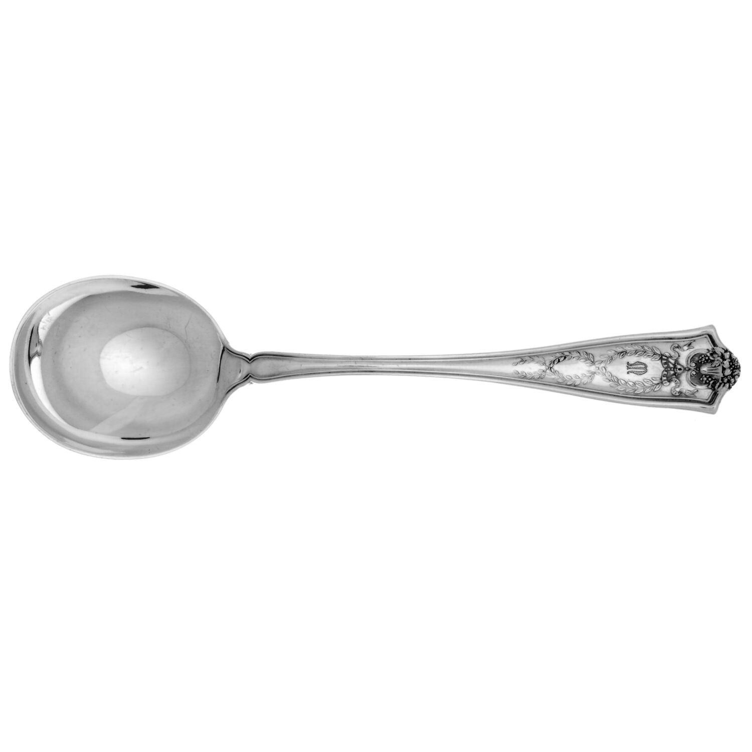 Winthrop (Sterling, 1909, Monograms) Round Bowl Soup Spoon (Gumbo) by Tiffany & CO SILVER-1