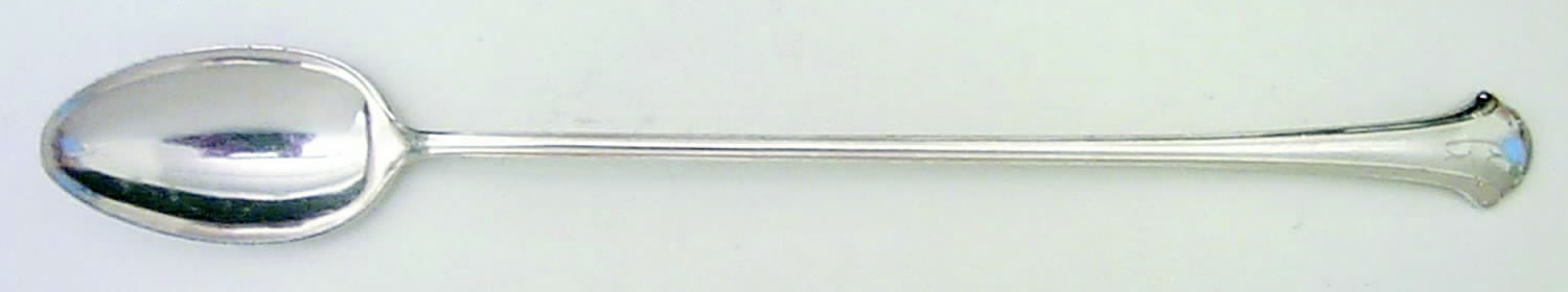 Chippendale (Sterling, 1937, Monograms) Iced Tea Spoon by Towle Silver-1