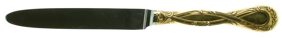 Trianon Gold (Sterling, Gold Vermeil) New French Hollow Knife by Tetard Freres (France)-1