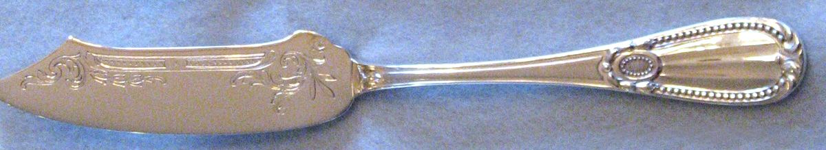 Perles (Sterling) Flat Handle Master Butter Knife by Tetard Freres (France)-1