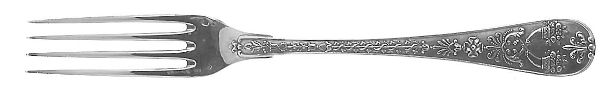 Empire (Sterling, Shield, Vases) Individual Salad Fork by Tetard Freres (France)-1