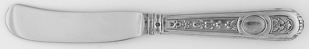 Versailles (Sterling) Butter Spreader Hollow Hdl-Paddle/Stainless Blade by Tetard Freres (France)-1