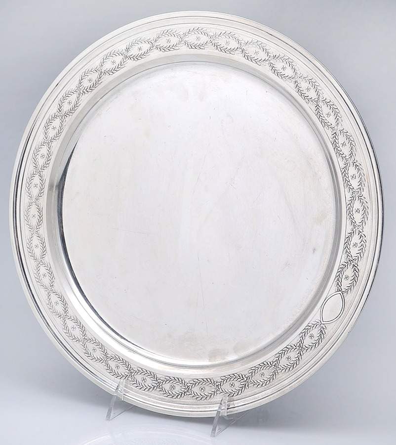 Winthrop (Sterling, 1909, Hollowware) 13" Round Tray by Tiffany & CO SILVER-1