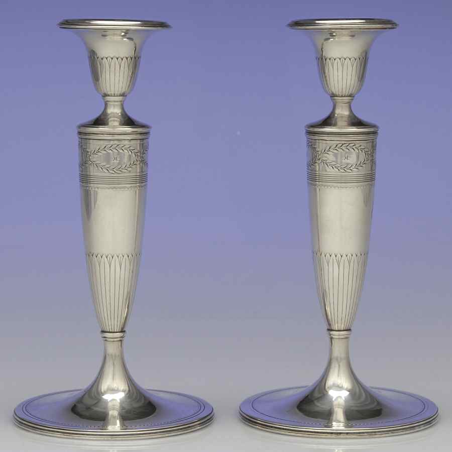 Winthrop (Sterling, 1909, Hollowware) Pair of Candlesticks by Tiffany & CO SILVER-1