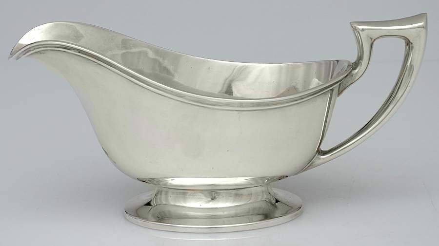 Lafayette-Plain (Sterling, 1905, Hollowware) Sterling Gravy Boat No Underplate by Towle Silver-1