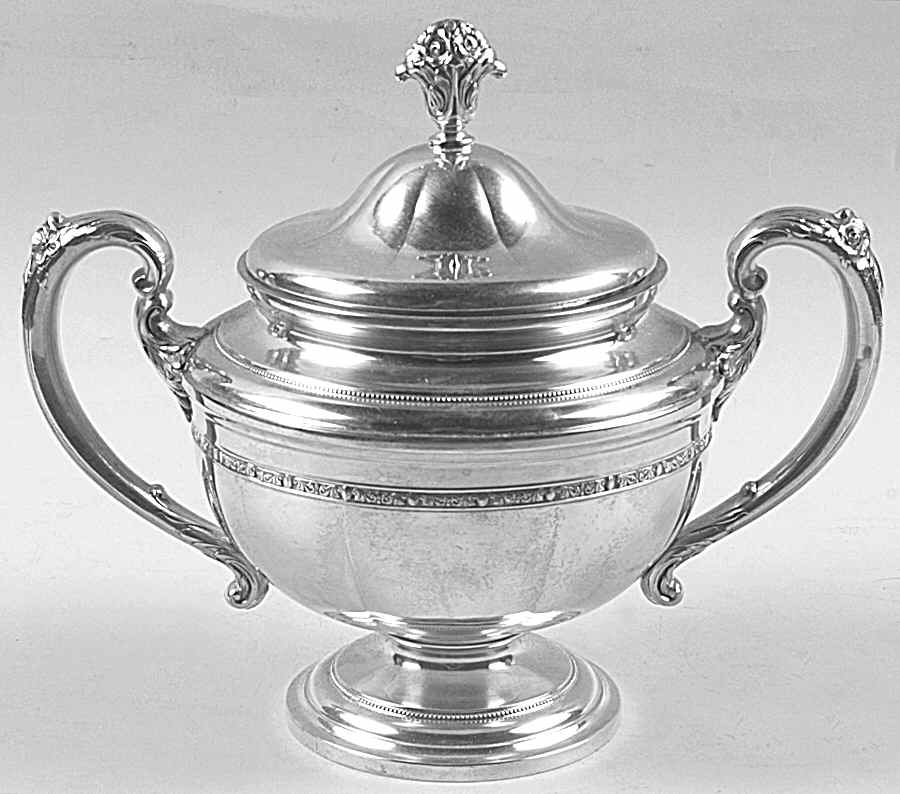 Lady Constance (Sterling, 1922, Hollowwaree) Sugar Bowl & Lid by Towle Silver-1