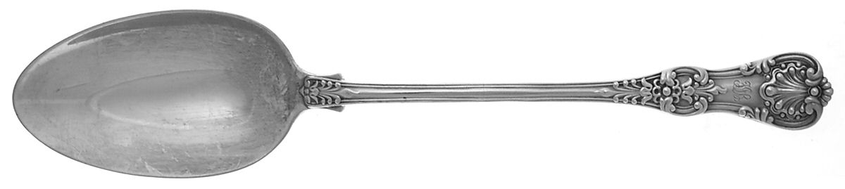 English King (Sterling, 1885, Monograms) Gravy Dressing Spoon Small with Buttom by Tiffany & CO SILVER-1