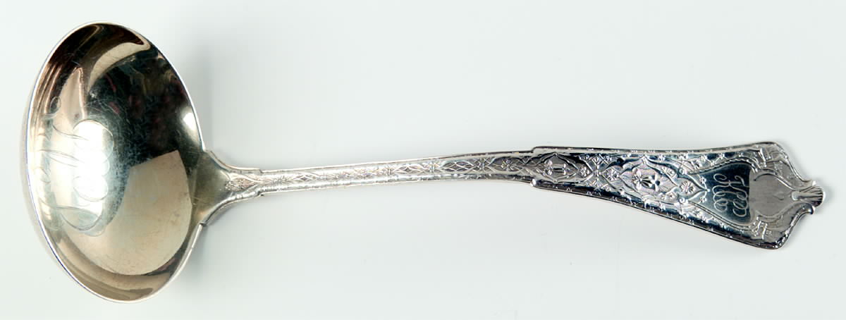 Persian (Sterling, 1872, Monograms) Solid Gravy Ladle by Tiffany & CO SILVER-1