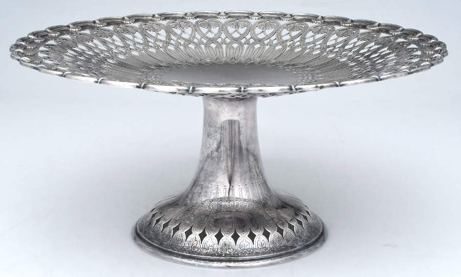 English King (9579, Sterling, Hollowware) 12" Diameter Pedestal Cake Stand by Tiffany & CO SILVER-1