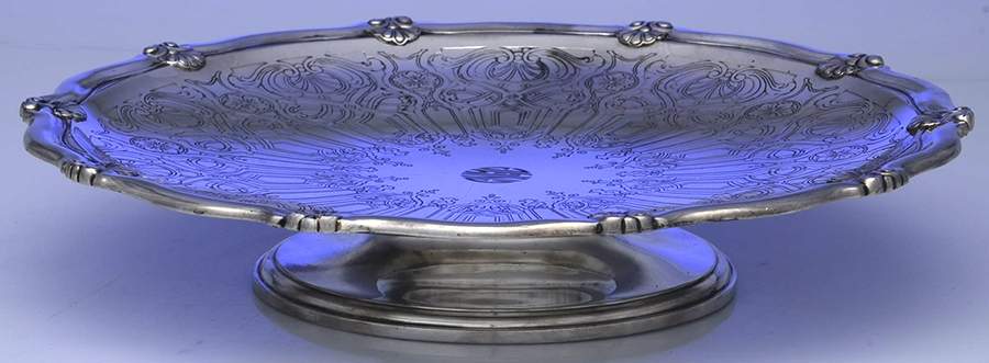 English King (9579, Sterling, Hollowware) 10" Diameter Pedestal Cake Stand by Tiffany & CO SILVER-1