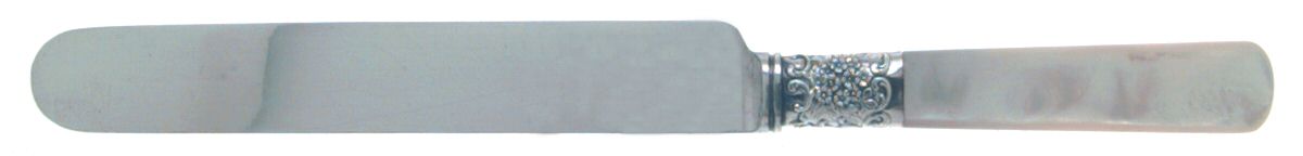 Pearl Handle Flatware 1 Old French Hollow Knife with Bolster by Tappins - NY-1