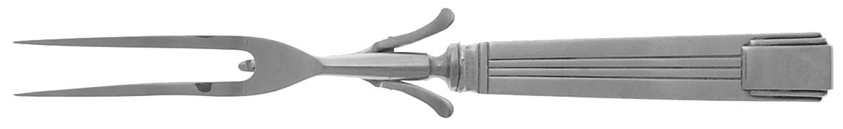 Century (Sterling, 1937, No Monograms) Large Stainless-Prong Roast Carving Fork by Tiffany & CO SILVER-1