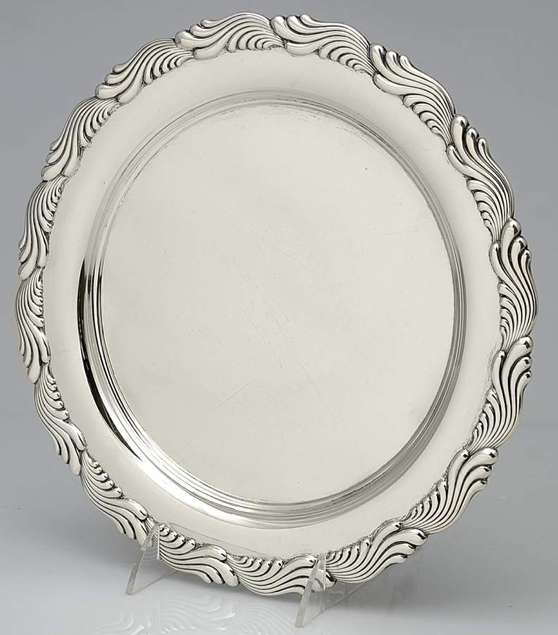 Wave Edge (Sterling, 1884, Waves, Hollowware) 11" Round Tray by Tiffany & CO SILVER-1