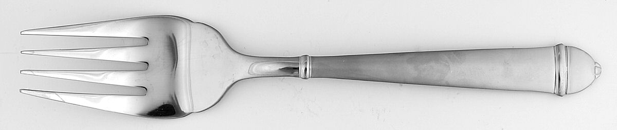 Copenhagen (Stainless, Frosted with Glossy Accent) Medium Solid Cold Meat Serving Fork by Towle Silver-1