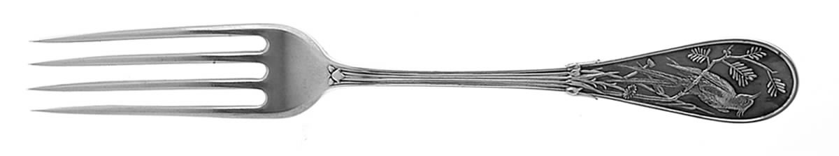 Japanese (Sterling, 1871, Monograms) Solid Youth Tea Fork by Tiffany & CO SILVER-1