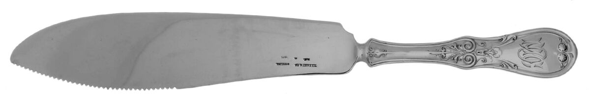 Saratoga (Sterling, 1870, Monograms) Solid Bright Cut Cake Saw by Tiffany & CO SILVER-2
