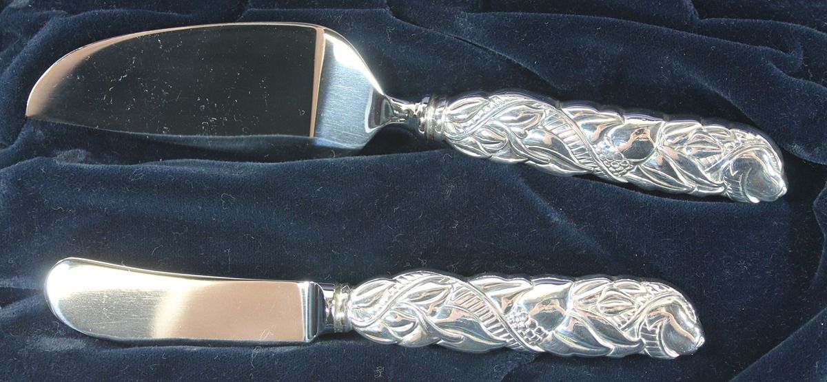 Celebration (Sterling) Cheese Knife with Stainless Blade by Tiffany & CO SILVER-1