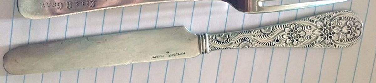 Custom Engraved (Sterling) Youth Knife, Solid Piece by Tiffany & CO SILVER-1