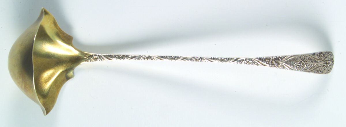 Custom Engraved (Sterling) Long Double-Lipped Cream Ladle by Tiffany & CO SILVER-1