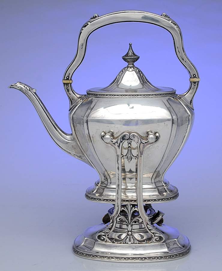 Virginia Carvel (Sterling, 1921) Kettle, Stand & Burner by Towle Silver-1