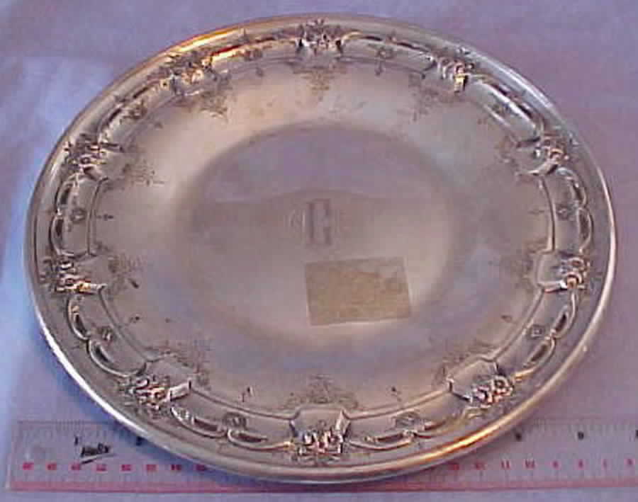 54201 (Sterling, Hollowware) Sterling Sandwich Plate by Towle Silver-1
